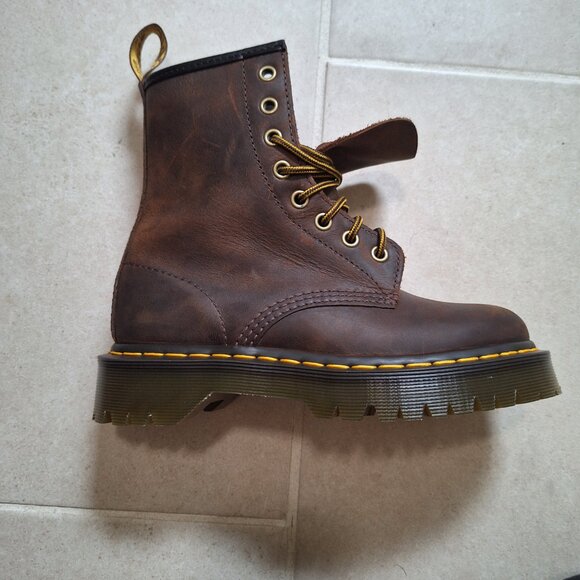 1460 Bex Crazy Horse Leather Lace Up Boots - Picture 9 of 9